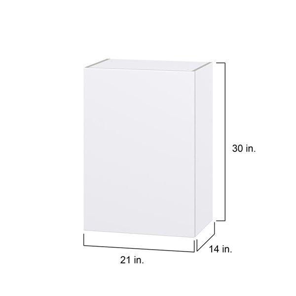 Hugo&Borg Lasalle 21 x 30 x 14.88-in Glacier White Door Wall Semi-Custom Cabinet