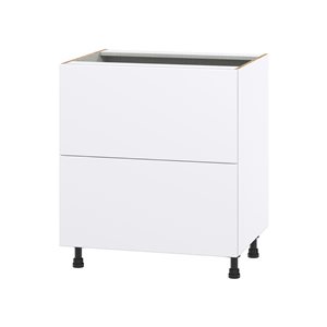 Hugo&Borg Lasalle 30 x 34.5 x 24.88-in Glacier White Drawer Base Semi-Custom Cabinet