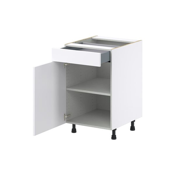 Hugo&Borg Lasalle 21 x 34.5 x 24.88-in Glacier White Door and Drawer Base Semi-Custom Cabinet