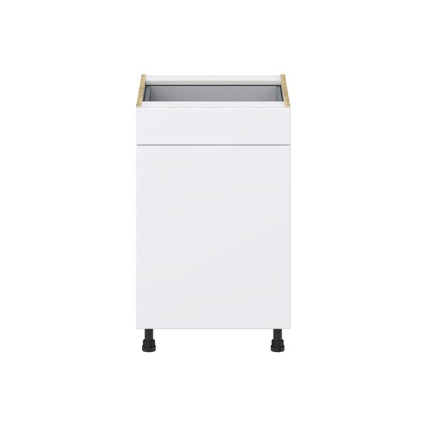 Hugo&Borg Lasalle 21 x 34.5 x 24.88-in Glacier White Door and Drawer Base Semi-Custom Cabinet