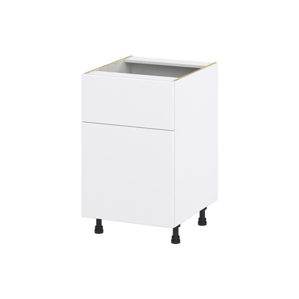 Hugo&Borg Lasalle 21 x 34.5 x 24.88-in Glacier White Door and Drawer Base Semi-Custom Cabinet