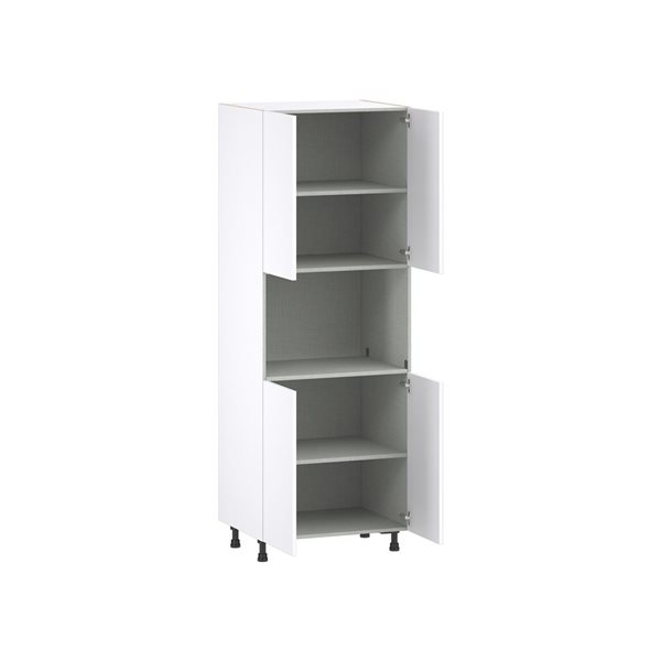 Hugo&Borg Lasalle 30 x 84.5 x 24.88-in Glacier White Door Pantry Semi-Custom Cabinet