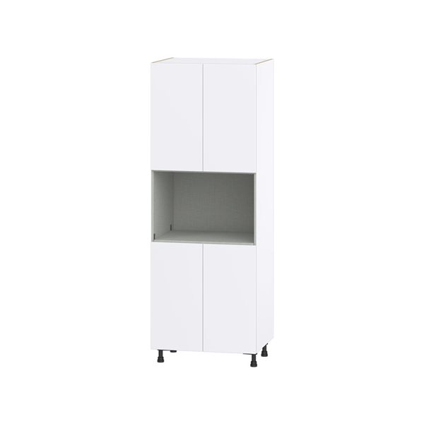 Hugo&Borg Lasalle 30 x 84.5 x 24.88-in Glacier White Door Pantry Semi-Custom Cabinet