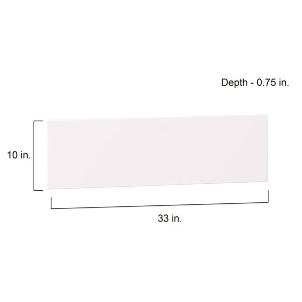 Hugo&Borg Lasalle 33 x 10 x 0.75-in Cabinet Drawer Front - White