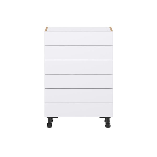 Hugo&Borg Lasalle 24 x 34.5 x 14.88-in Glacier White Drawer Base Semi-Custom Cabinet