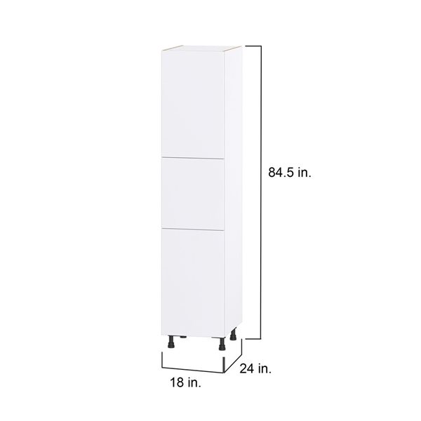 Hugo&Borg Lasalle 18 x 84.5 x 24.88-in Glacier White Door Pantry Semi-Custom Cabinet