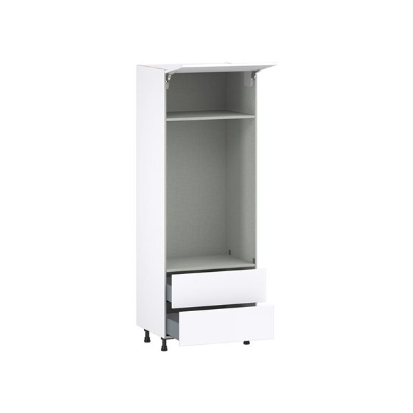 Hugo&Borg Lasalle 30 x 84.5 x 24.88-in Glacier White Door and Drawer Pantry Semi-Custom Cabinet