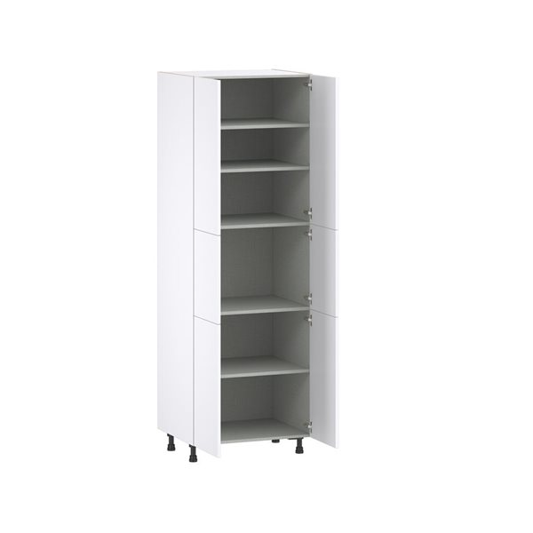 Hugo&Borg Lasalle 30 x 89.5 x 24.88-in Glacier White Door Pantry Semi-Custom Cabinet