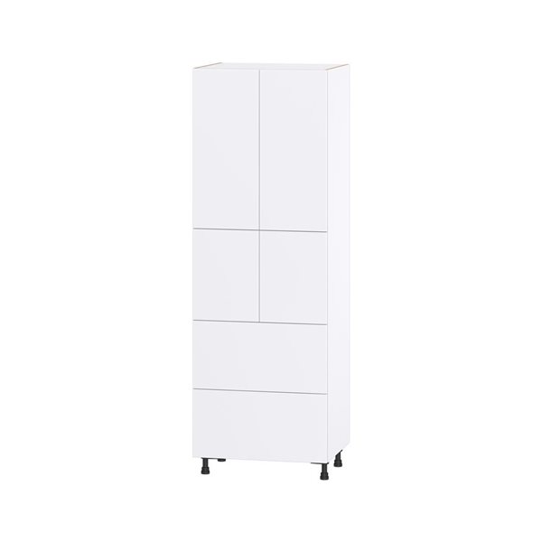 Hugo&Borg Lasalle 30 x 89.5 x 24.88-in Glacier White Door and Drawer Pantry Semi-Custom Cabinet