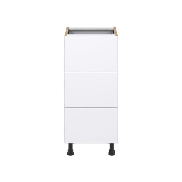 Hugo&Borg Lasalle 15 x 34.5 x 24.88-in Glacier White Drawer Base Semi-Custom Cabinet