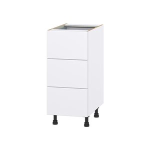 Hugo&Borg Lasalle 15 x 34.5 x 24.88-in Glacier White Drawer Base Semi-Custom Cabinet