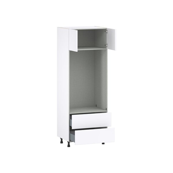 Hugo&Borg Lasalle 30 x 84.5 x 24.88-in Glacier White Door and Drawer Pantry Semi-Custom Cabinet