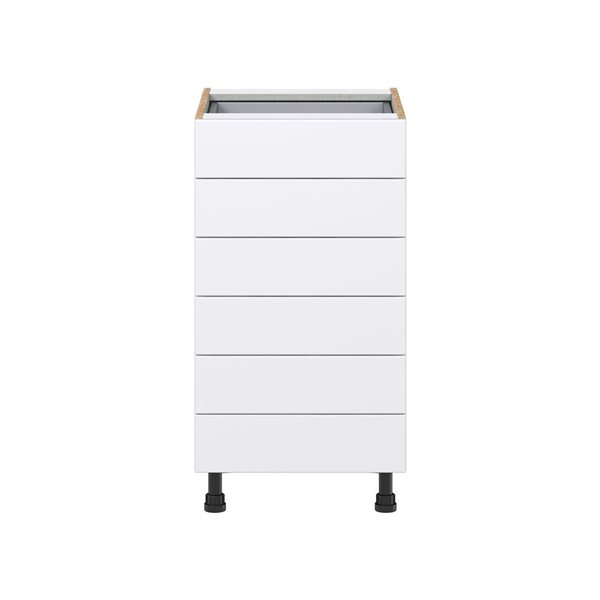 Hugo&Borg Lasalle 18 x 34.5 x 24.88-in Glacier White Drawer Base Semi-Custom Cabinet