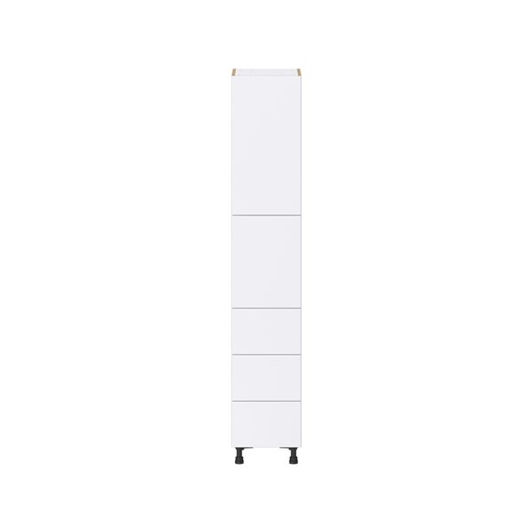 Hugo&Borg Lasalle 15 x 84.5 x 24.88-in Glacier White Door and Drawer Pantry Semi-Custom Cabinet