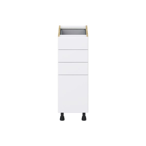 Hugo&Borg Lasalle 12 x 34.5 x 24.88-in Glacier White Drawer Base Semi-Custom Cabinet