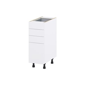 Hugo&Borg Lasalle 12 x 34.5 x 24.88-in Glacier White Drawer Base Semi-Custom Cabinet