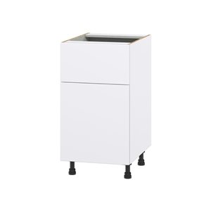 Hugo&Borg Lasalle 18 x 34.5 x 24.88-in Glacier White Door and Drawer Base Semi-Custom Cabinet