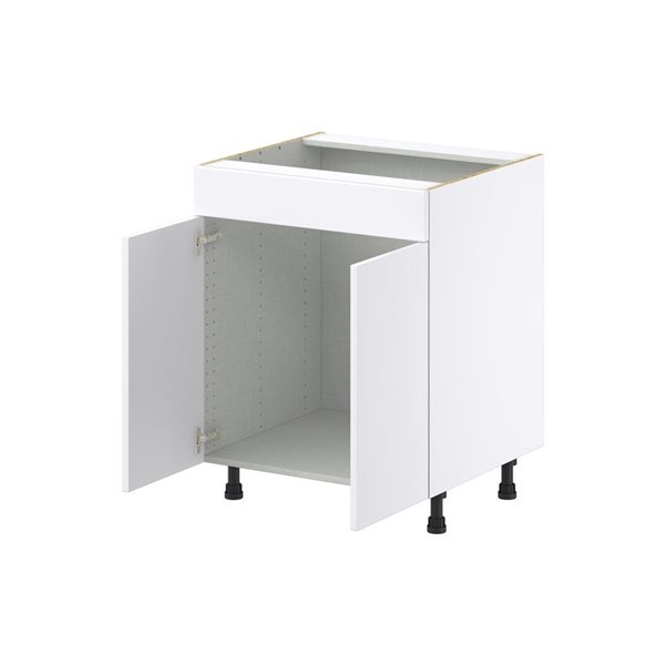 Hugo&Borg Lasalle 27 x 34.5 x 24.88-in Glacier White Door and Drawer Base Semi-Custom Cabinet