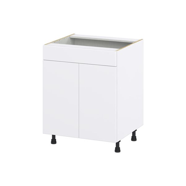 Hugo&Borg Lasalle 27 x 34.5 x 24.88-in Glacier White Door and Drawer Base Semi-Custom Cabinet