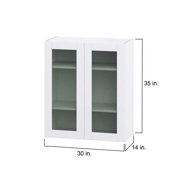 Hugo&Borg Lasalle 30 x 35 x 14.88-in Glacier White Door and Drawer Wall Semi-Custom Cabinet