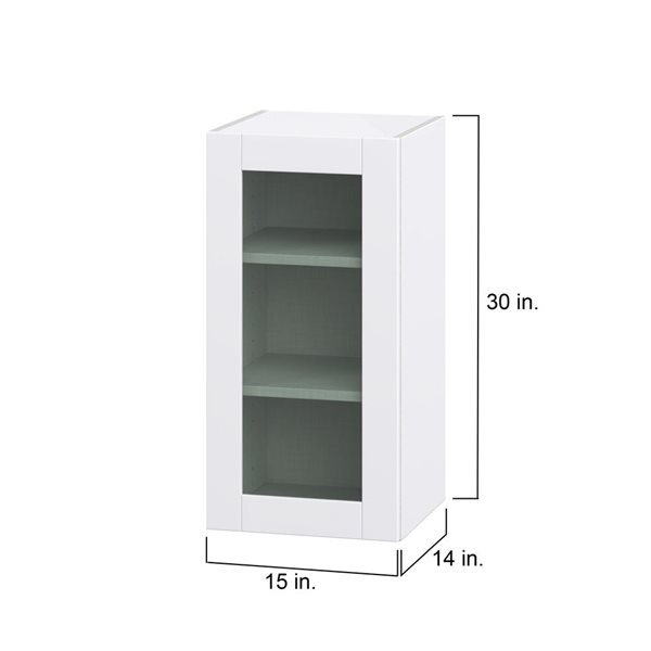 Hugo&Borg Lasalle 15 x 30 x 14.88-in Glacier White Door Wall Semi-Custom Cabinet