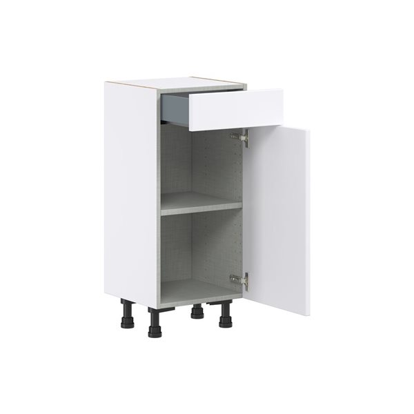 Hugo&Borg Lasalle 15 x 34.5 x 14.88-in Glacier White Door and Drawer Base Semi-Custom Cabinet