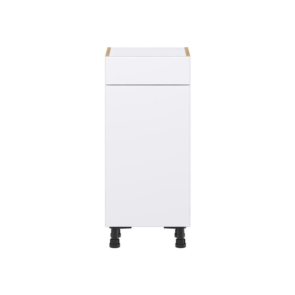 Hugo&Borg Lasalle 15 x 34.5 x 14.88-in Glacier White Door and Drawer Base Semi-Custom Cabinet