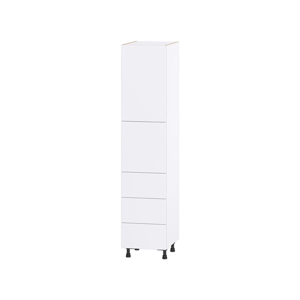 Hugo&Borg Lasalle 18 x 84.5 x 24.88-in Glacier White Door and Drawer Pantry Semi-Custom Cabinet