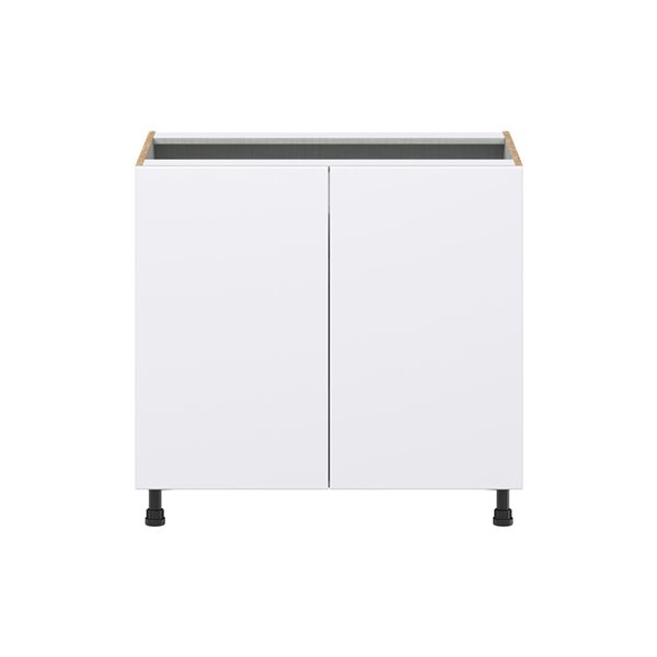 Hugo&Borg Lasalle 36 x 34.5 x 24.88-in Glacier White Door and Drawer Base Semi-Custom Cabinet