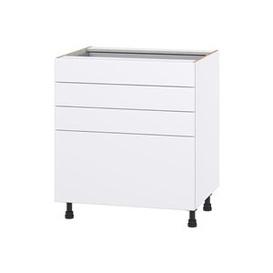 Hugo&Borg Lasalle 30 x 34.5 x 24.88-in Glacier White Drawer Base Semi-Custom Cabinet