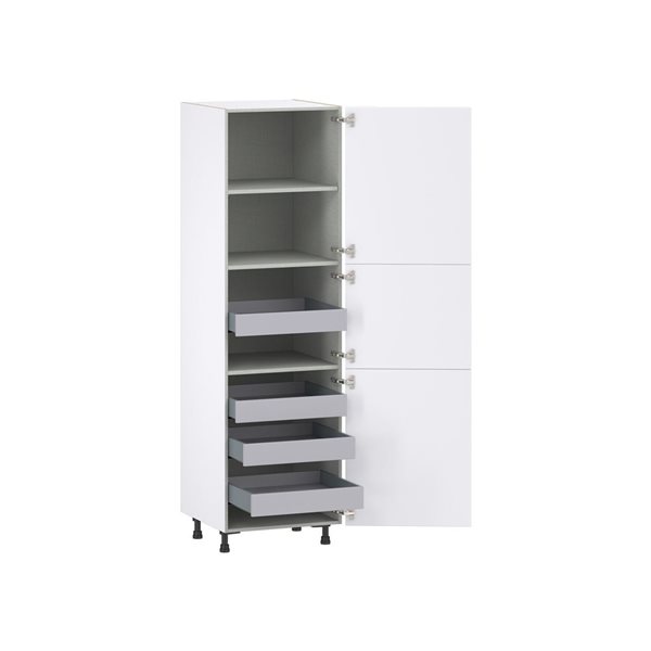 Hugo&Borg Lasalle 24 x 84.5 x 24.88-in Glacier White Door and Drawer Pantry Semi-Custom Cabinet