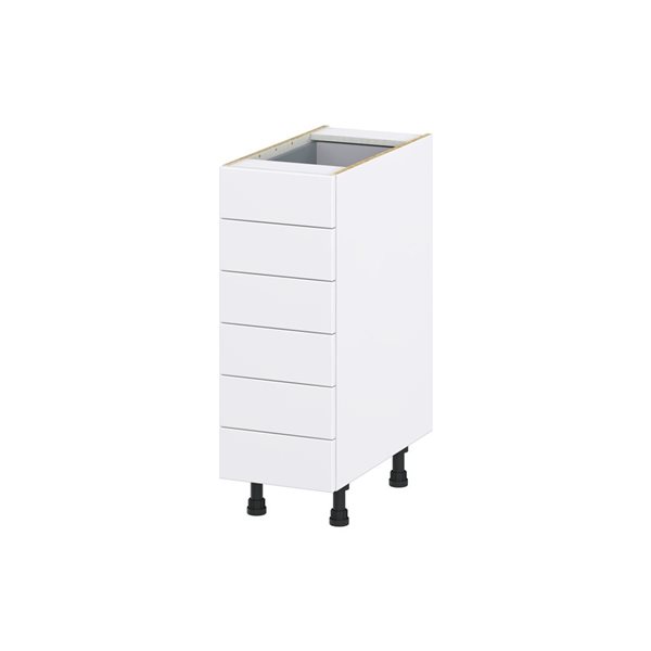 Hugo&Borg Lasalle 12 x 34.5 x 24.88-in Glacier White Drawer Base Semi-Custom Cabinet