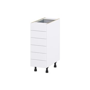 Hugo&Borg Lasalle 12 x 34.5 x 24.88-in Glacier White Drawer Base Semi-Custom Cabinet