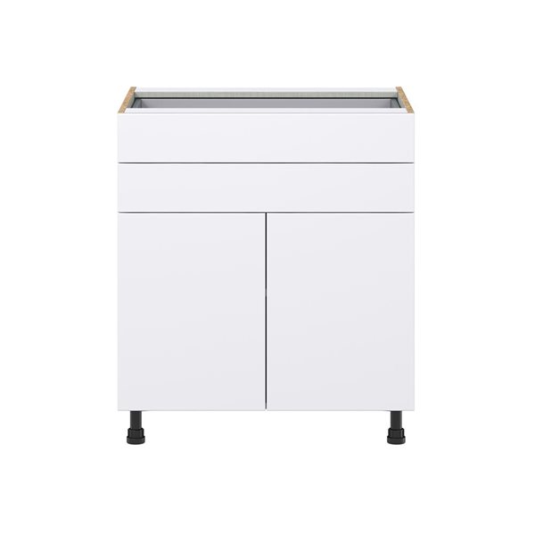 Hugo&Borg Lasalle 30 x 34.5 x 24.88-in Glacier White Door and Drawer Base Semi-Custom Cabinet