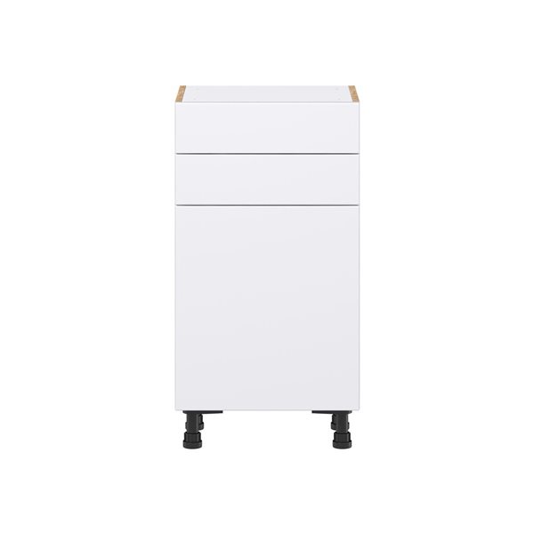 Hugo&Borg Lasalle 18 x 34.5 x 14.88-in Glacier White Door and Drawer Base Semi-Custom Cabinet