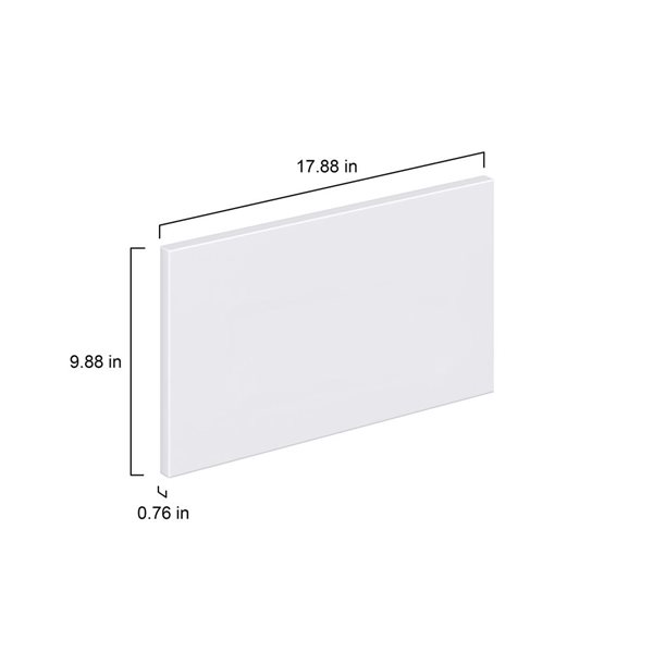 Hugo&Borg Lasalle 17.88 x 9.88 x 0.75-in Cabinet Drawer Front - White