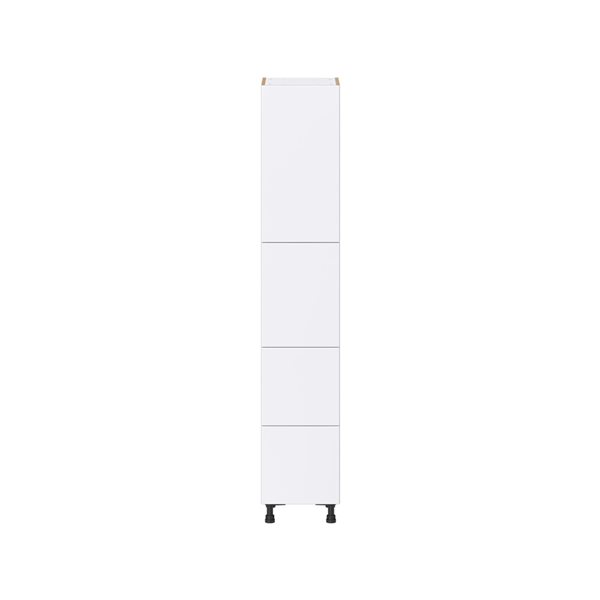 Hugo&Borg Lasalle 15 x 84.5 x 24.88-in Glacier White Door and Drawer Pantry Semi-Custom Cabinet