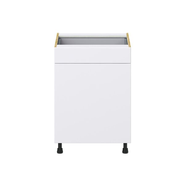 Hugo&Borg Lasalle 24 x 34.5 x 24.88-in Glacier White Drawer Base Semi-Custom Cabinet