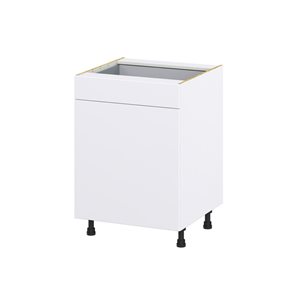 Hugo&Borg Lasalle 24 x 34.5 x 24.88-in Glacier White Drawer Base Semi-Custom Cabinet