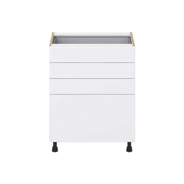 Hugo&Borg Lasalle 27 x 34.5 x 24.88-in Glacier White Drawer Base Semi-Custom Cabinet