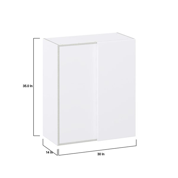 Hugo&Borg Lasalle 30 x 35 x 14.88-in Glacier White Door Wall Semi-Custom Cabinet