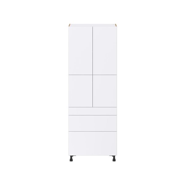 Hugo&Borg Lasalle 30 x 84.5 x 24.88-in Glacier White Door and Drawer Pantry Semi-Custom Cabinet