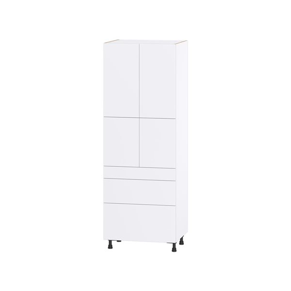 Hugo&Borg Lasalle 30 x 84.5 x 24.88-in Glacier White Door and Drawer Pantry Semi-Custom Cabinet