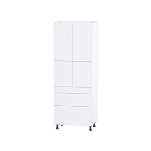 Hugo&Borg Lasalle 30 x 84.5 x 24.88-in Glacier White Door and Drawer Pantry Semi-Custom Cabinet