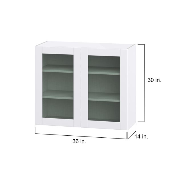 Hugo&Borg Lasalle 36 x 30 x 14.88-in Glacier White Door and Drawer Wall Semi-Custom Cabinet