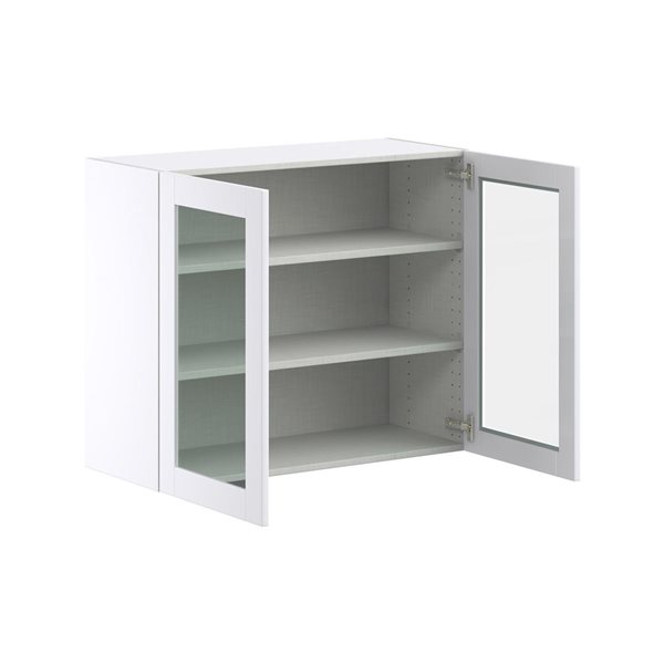 Hugo&Borg Lasalle 36 x 30 x 14.88-in Glacier White Door and Drawer Wall Semi-Custom Cabinet