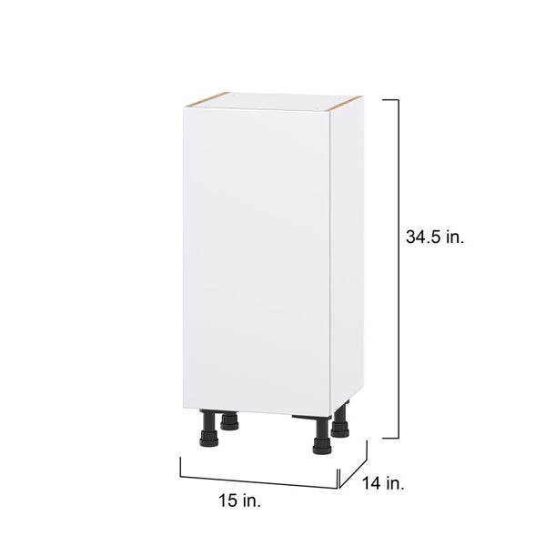 Hugo&Borg Lasalle 15 x 34.5 x 14.88-in Glacier White Door and Drawer Base Semi-Custom Cabinet