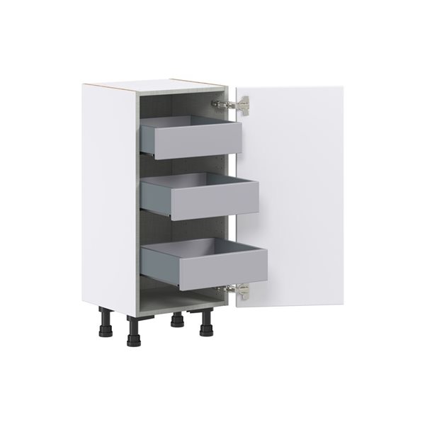 Hugo&Borg Lasalle 15 x 34.5 x 14.88-in Glacier White Door and Drawer Base Semi-Custom Cabinet