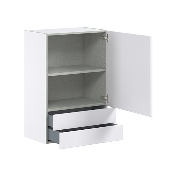 Hugo&Borg Lasalle 24 x 35 x 14.88-in Glacier White Door and Drawer Wall Semi-Custom Cabinet