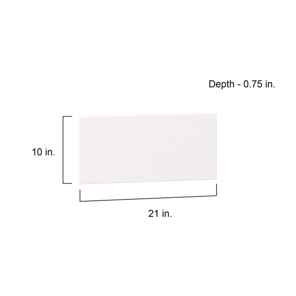 Hugo&Borg Lasalle 21 x 10 x 0.75-in Cabinet Drawer Front - White